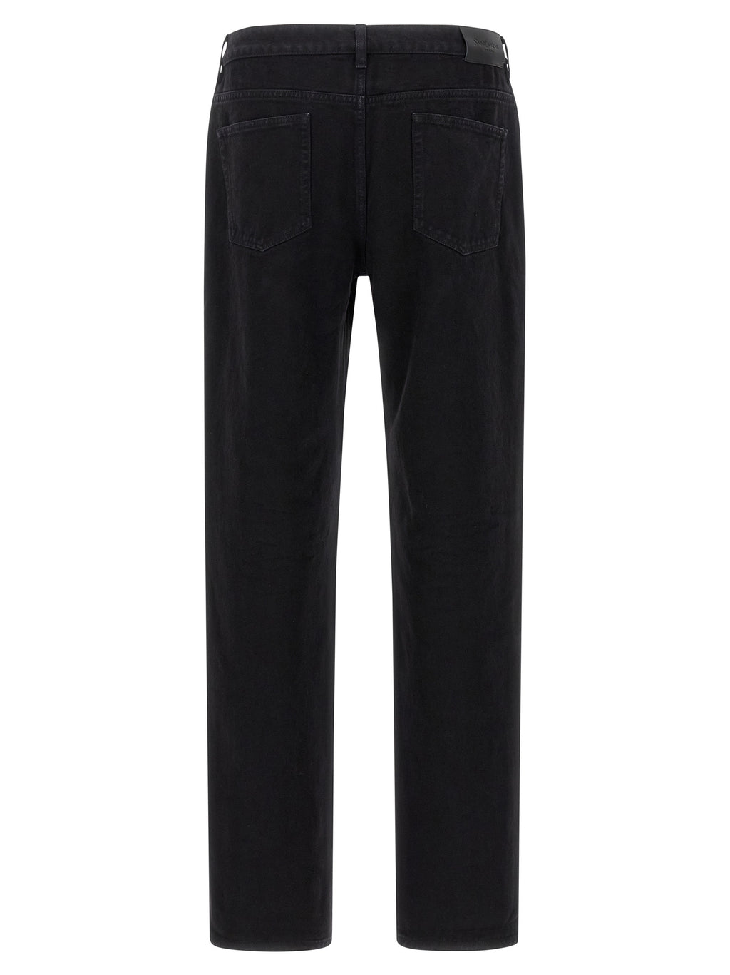 Saint Laurent Black Cotton Straight-Leg Jeans