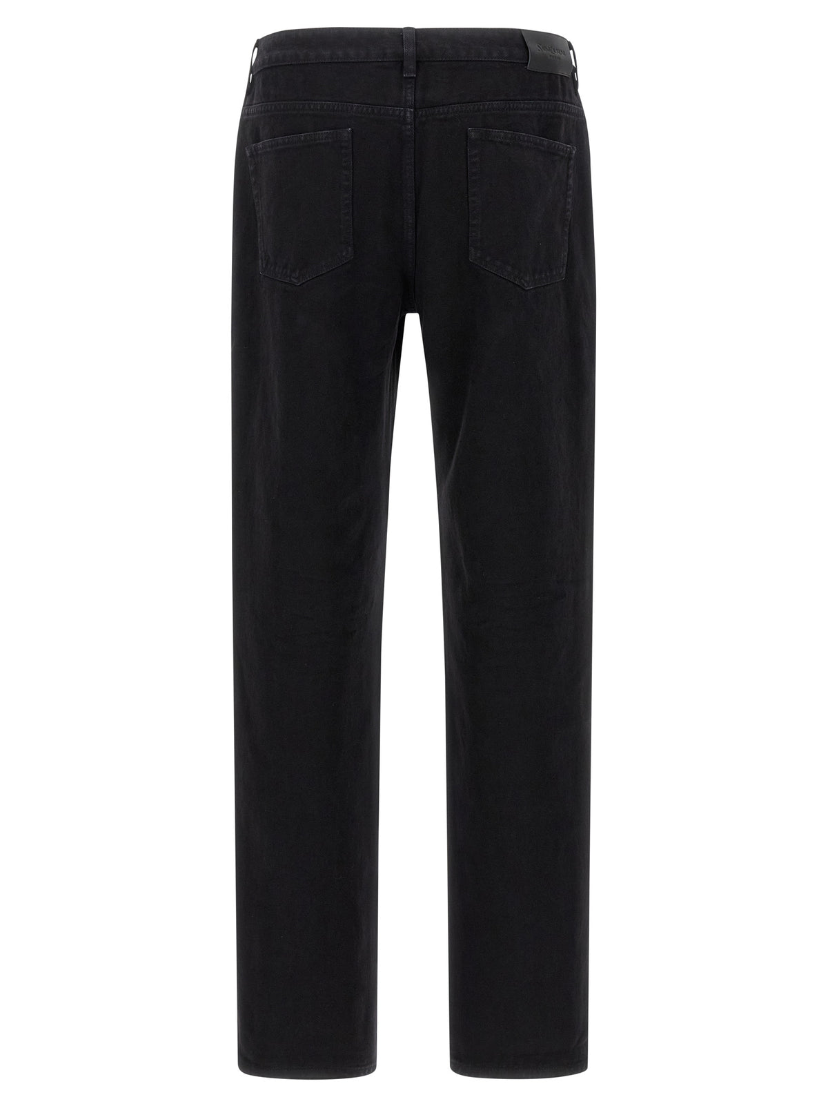 Saint Laurent Black Cotton Straight-Leg Jeans