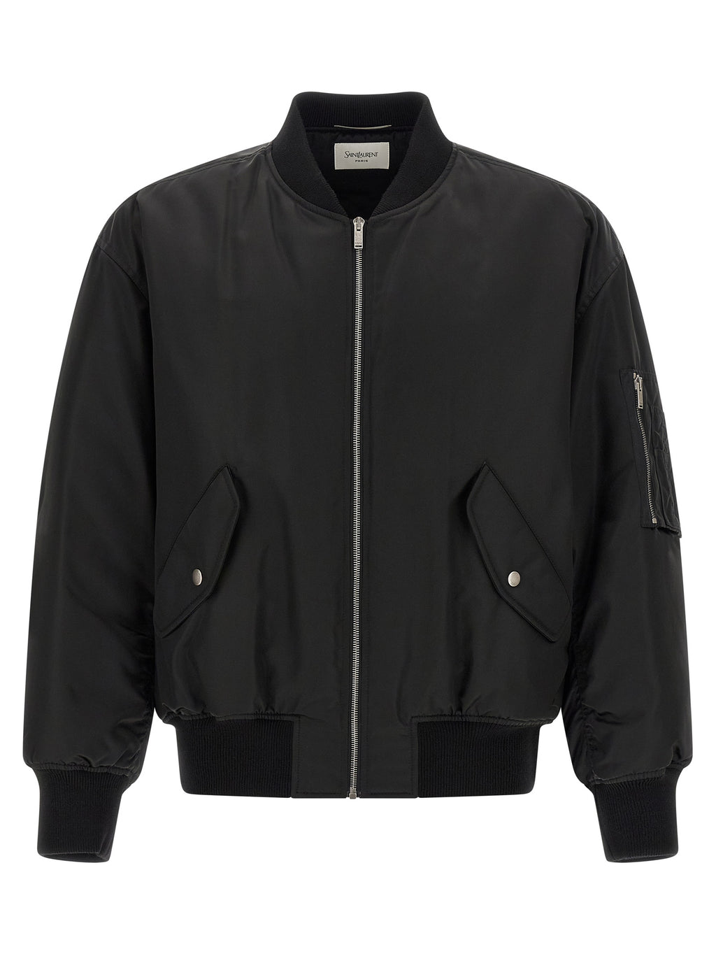 Saint Laurent Black Polyamide Bomber