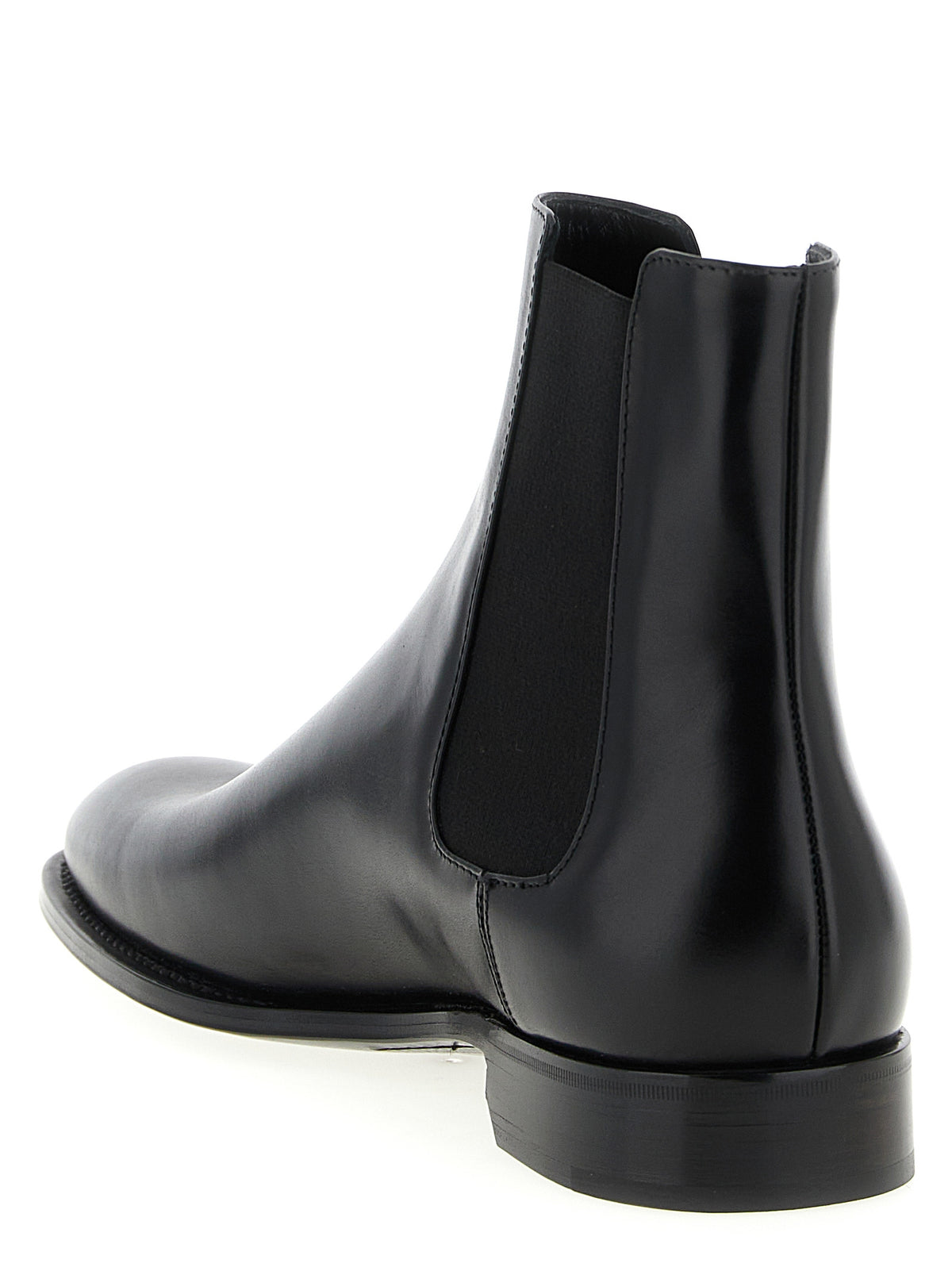Saint Laurent Black Calfskin Chelsea Boots