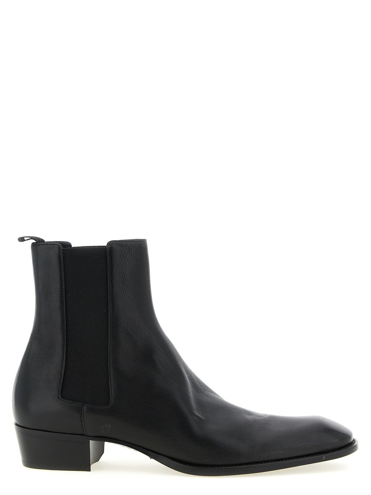Saint Laurent Black Calfskin Chelsea Boots