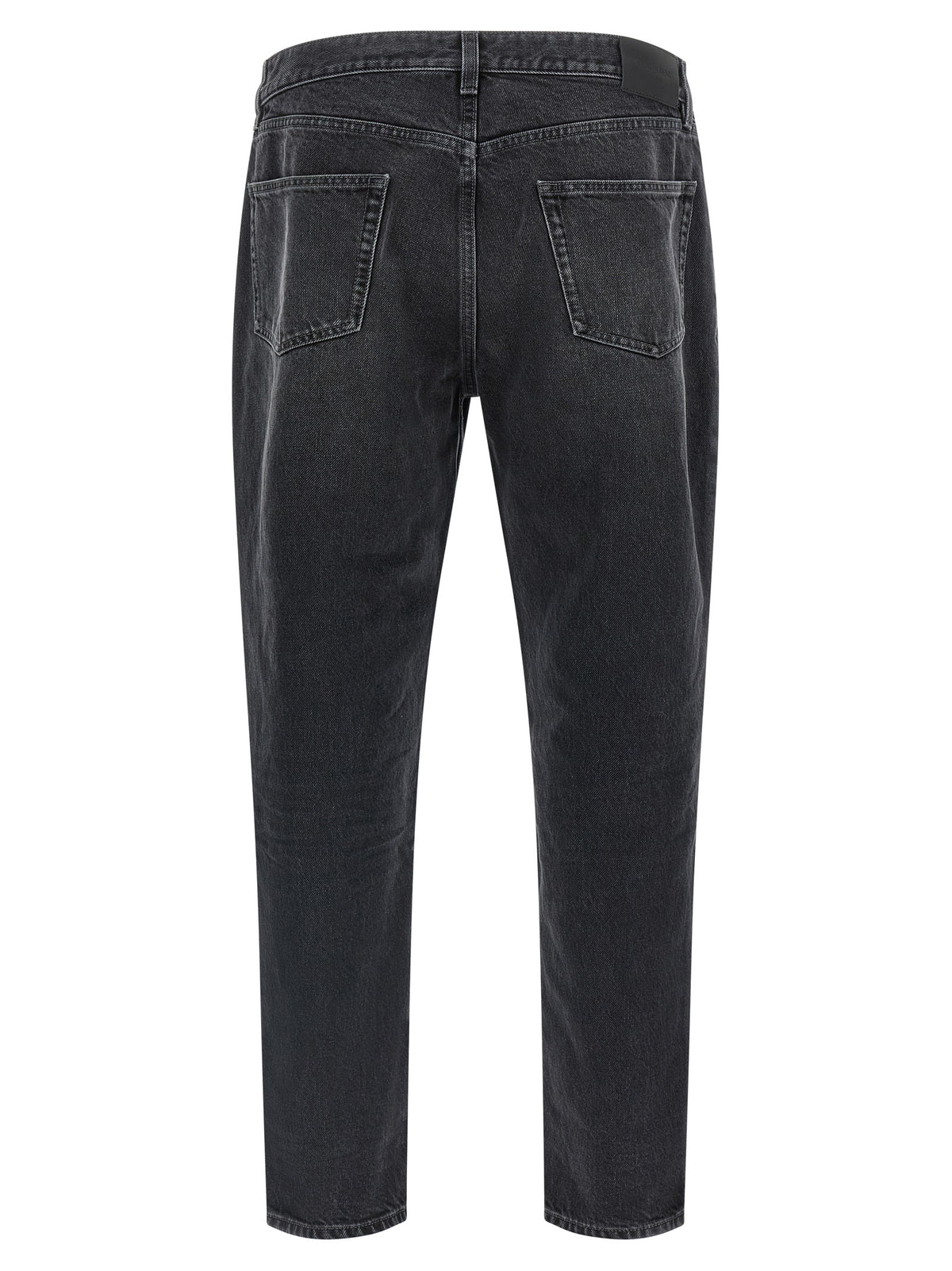 Saint Laurent Black Cotton Straight-Leg Jeans