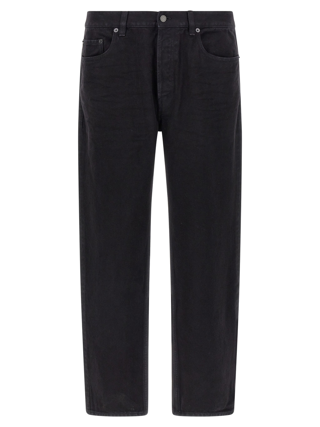 Saint Laurent Black Cotton Straight-Leg Jeans