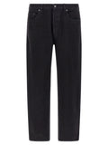 Saint Laurent Black Cotton Straight-Leg Jeans
