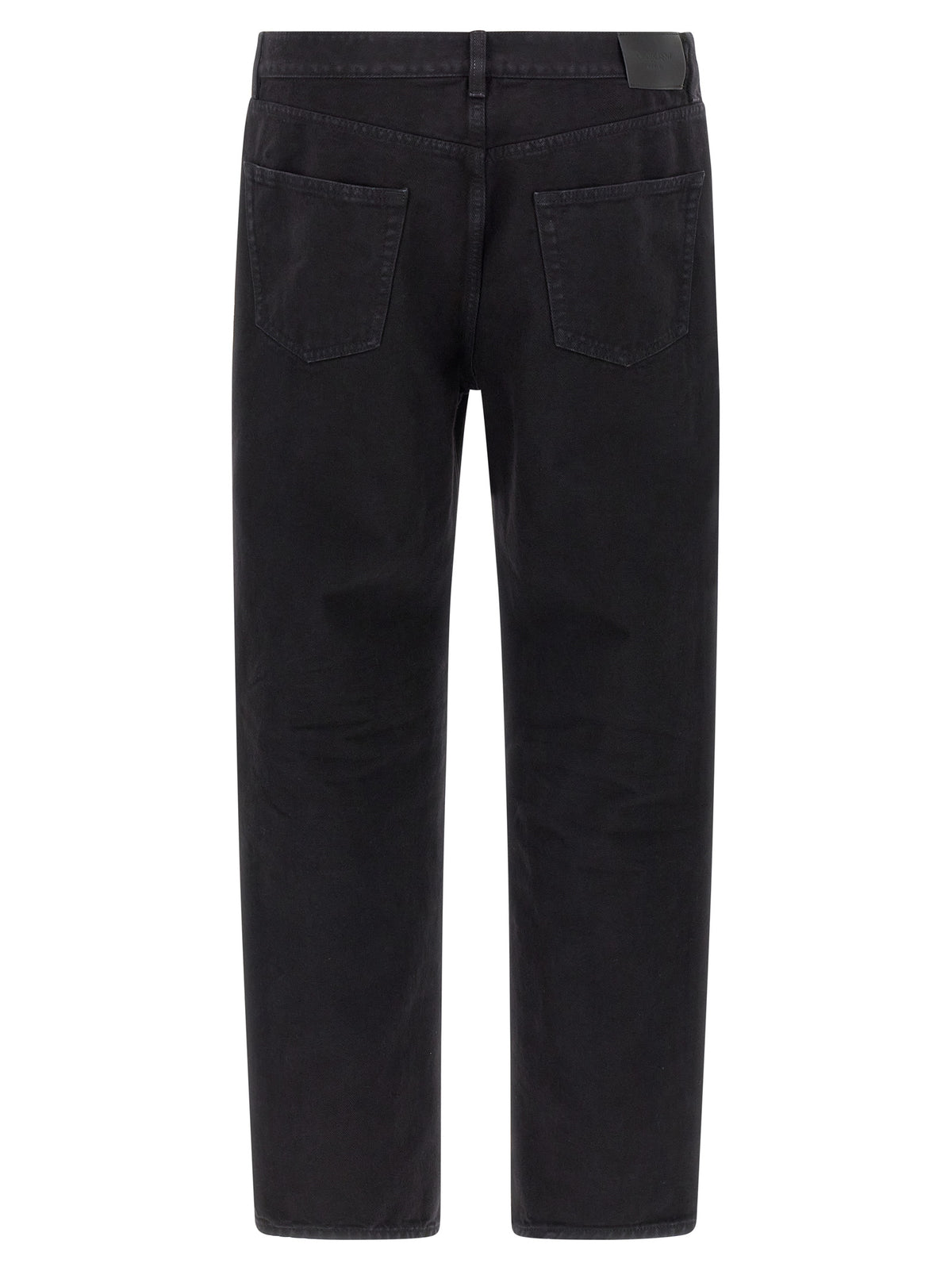 Saint Laurent Black Cotton Straight-Leg Jeans
