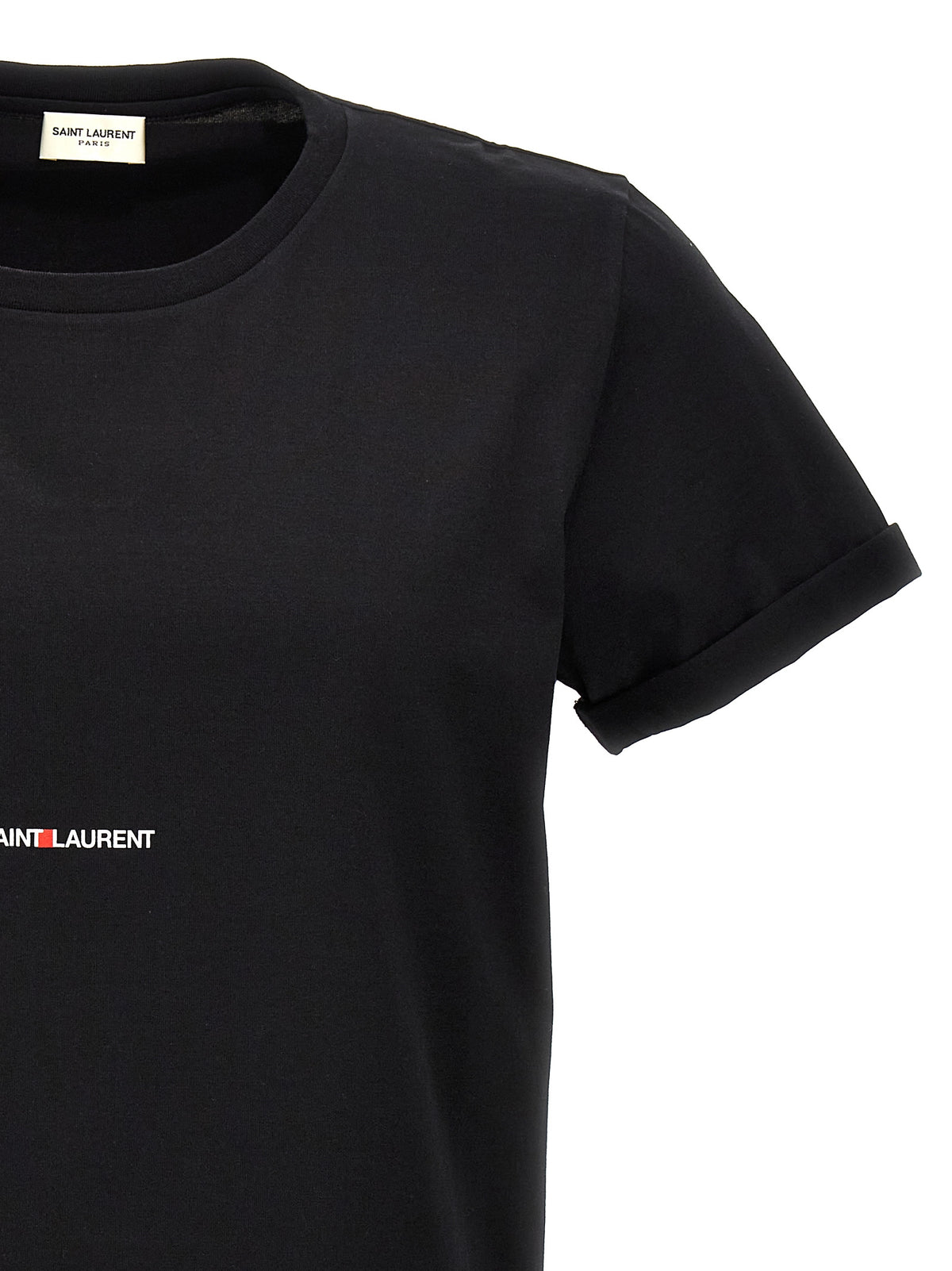 Saint Laurent Black Cotton T-Shirt