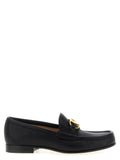 Valentino Garavani Black Buffalo Leather Slip-On Loafers