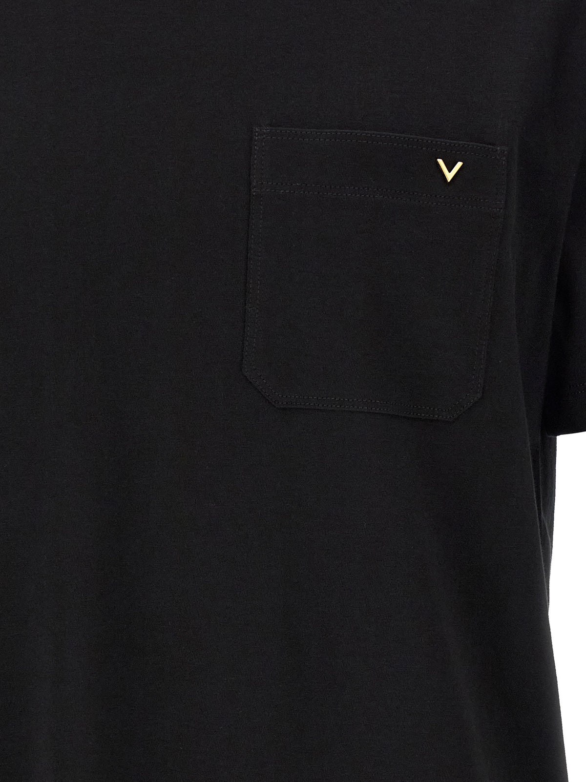 Valentino Garavani Black Cotton T-Shirt