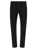 Jacob Cohen Black Cotton Straight-Leg Jeans