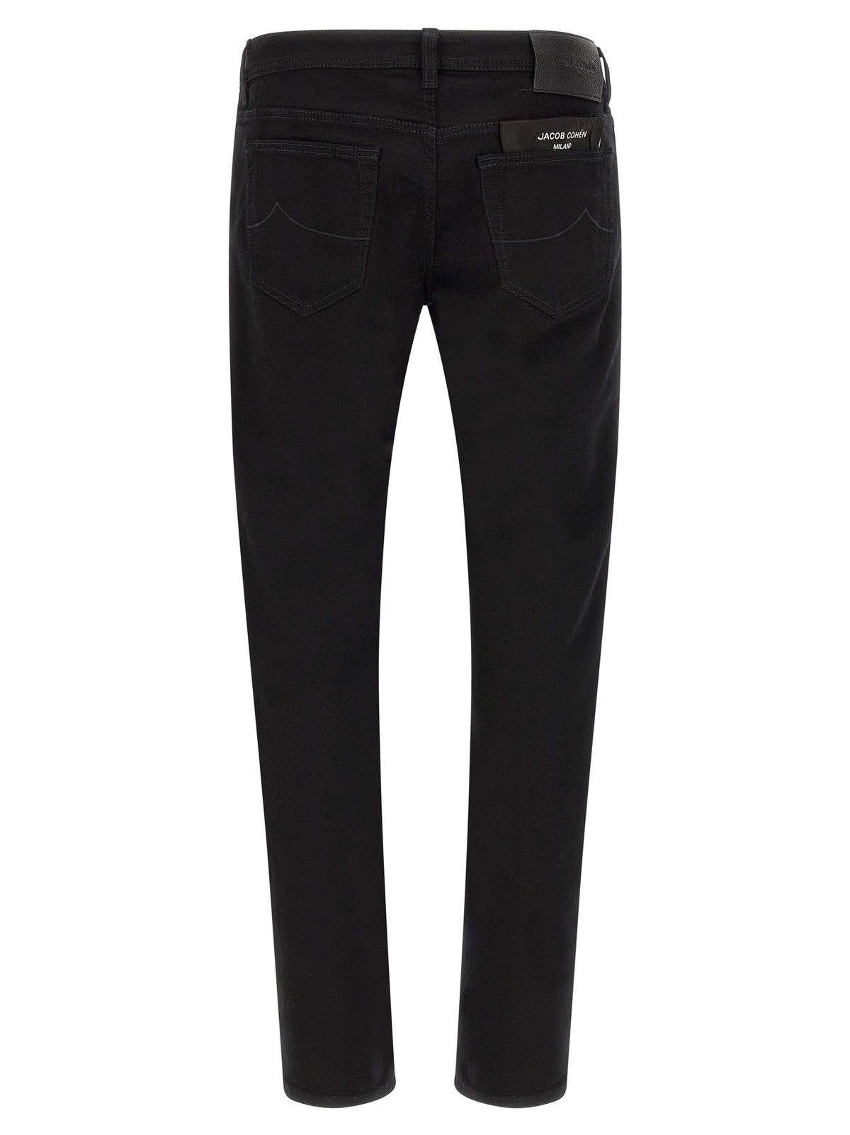 Jacob Cohen Black Cotton Straight-Leg Jeans