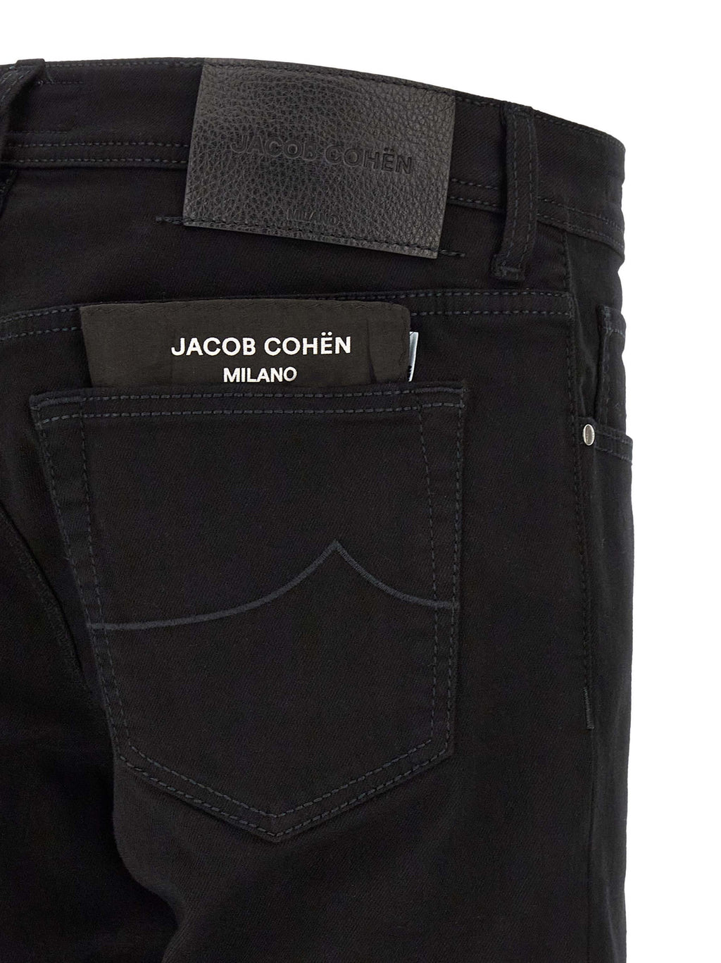 Jacob Cohen Black Cotton Straight-Leg Jeans