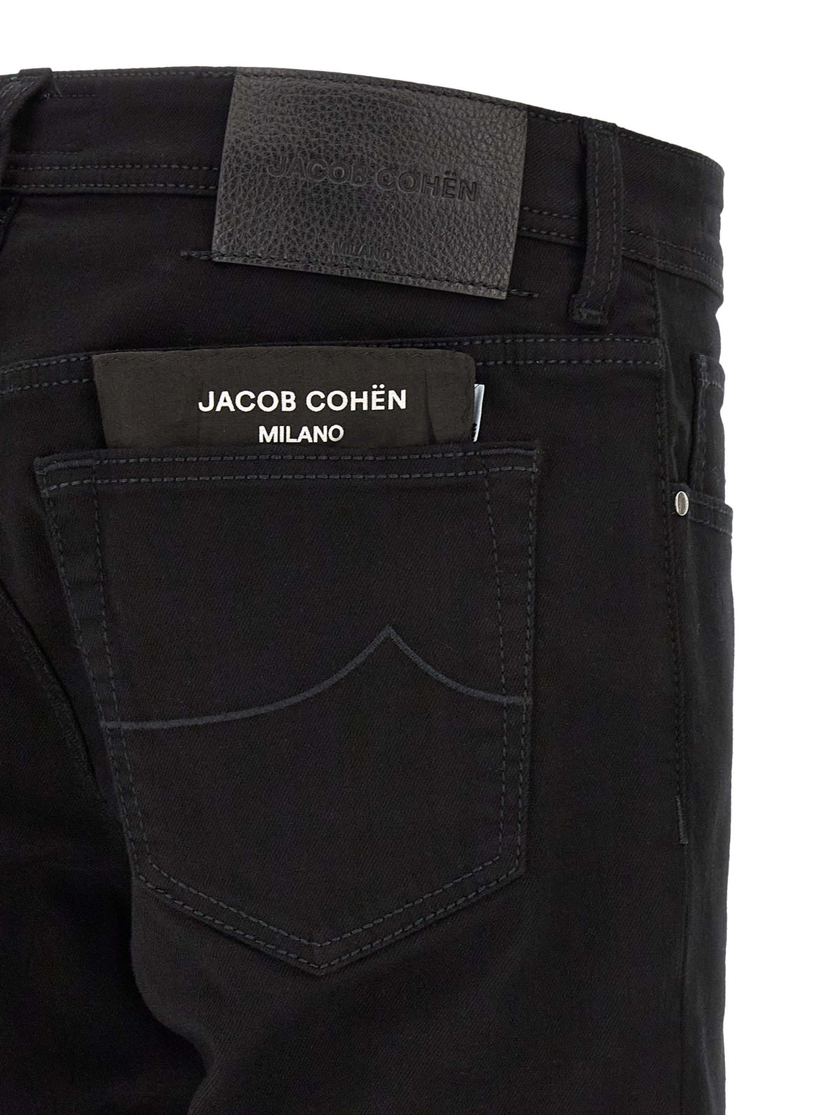 Jacob Cohen Black Cotton Straight-Leg Jeans