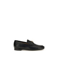 Valentino Garavani Black Calf Leather Bos Taurus Slip-On Loafers