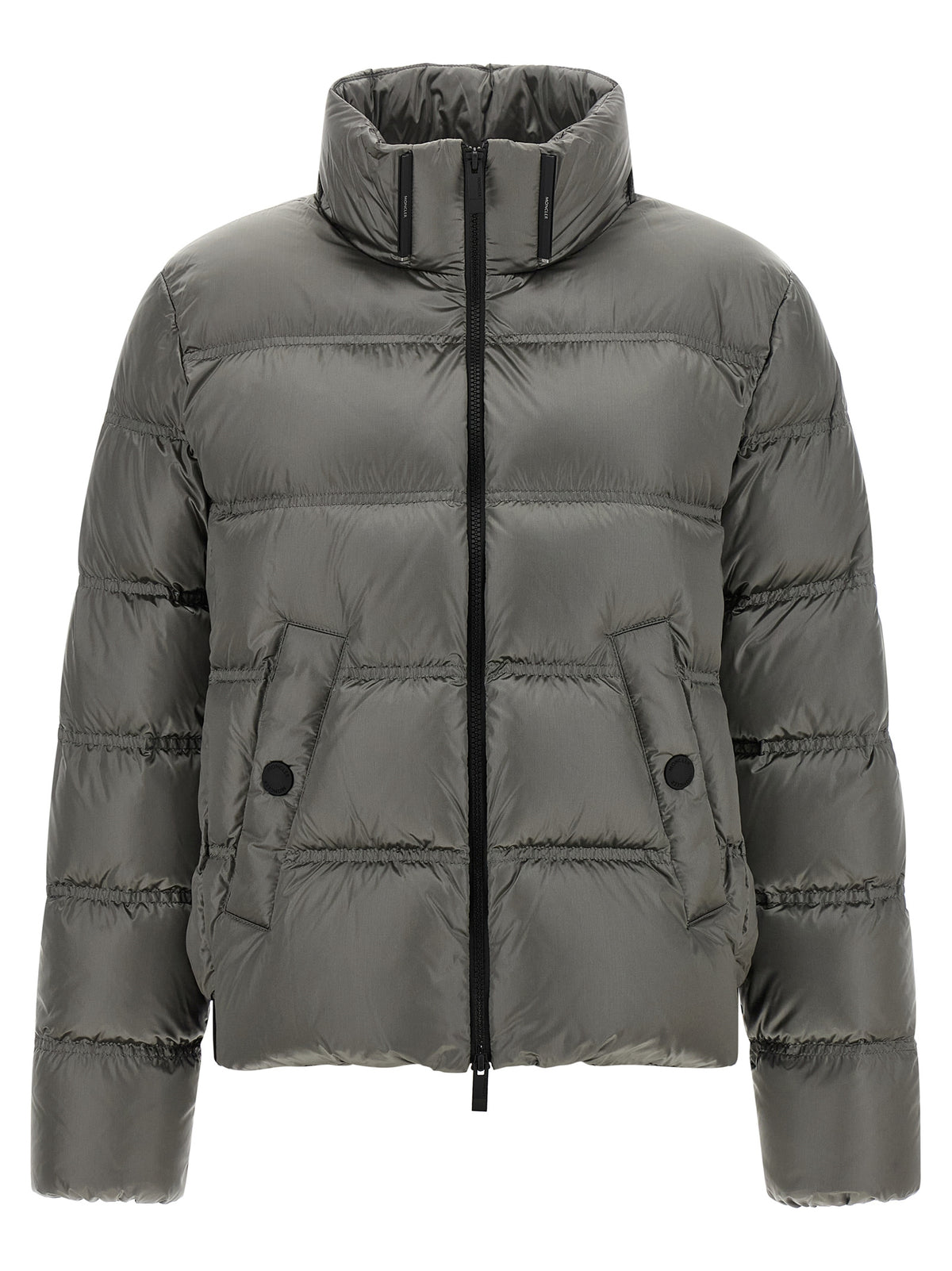 Moncler Gray Polyamide Full-Length Jacket