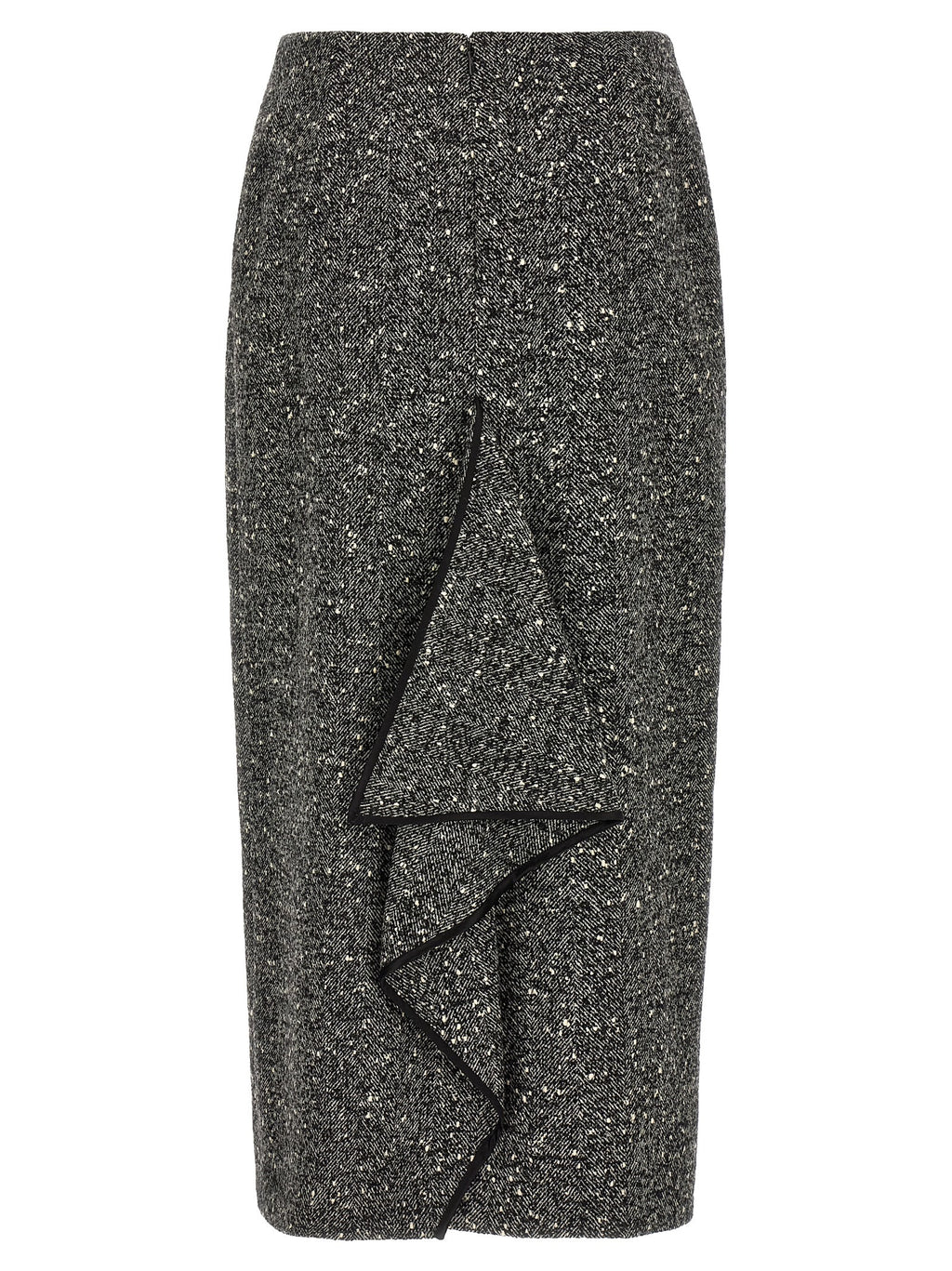 Valentino Garavani Bicolor Virgin Wool Midi Skirt