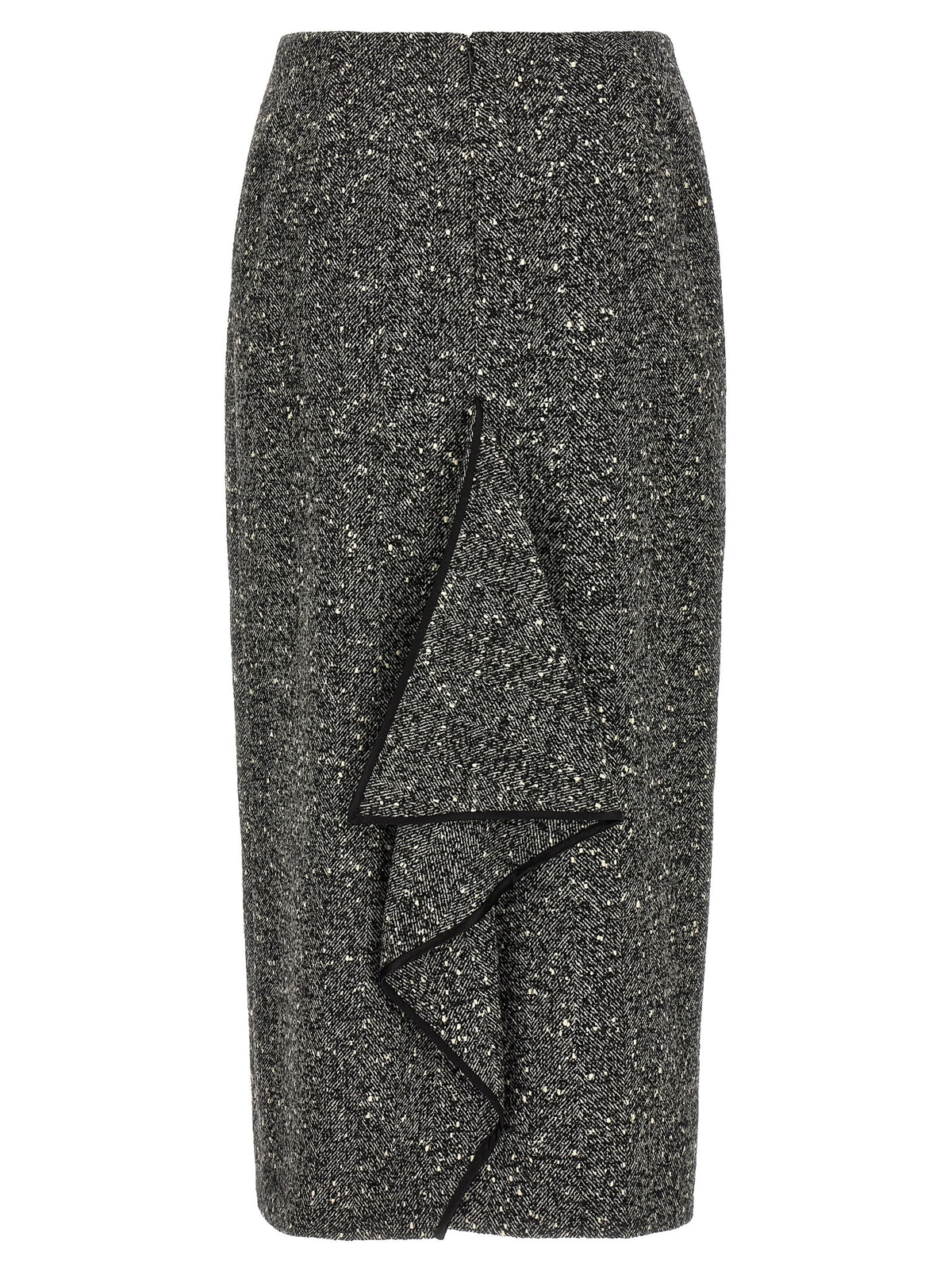 Valentino Garavani Bicolor Virgin Wool Midi Skirt