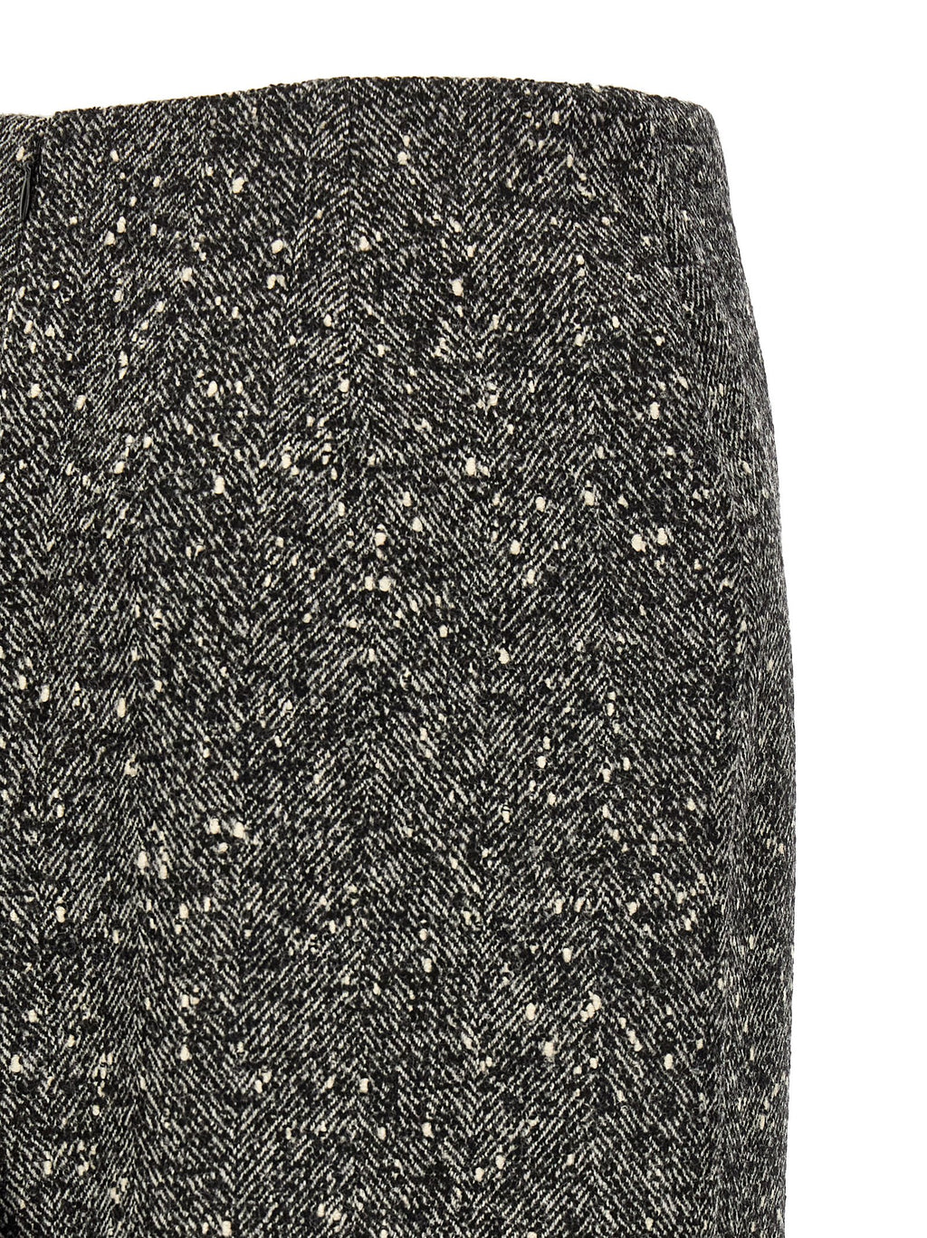 Valentino Garavani Bicolor Virgin Wool Midi Skirt