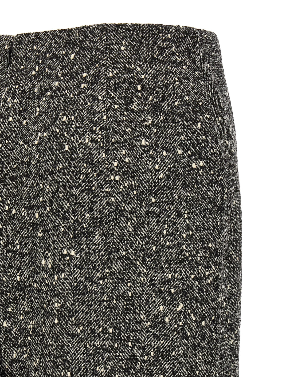 Valentino Garavani Bicolor Virgin Wool Midi Skirt
