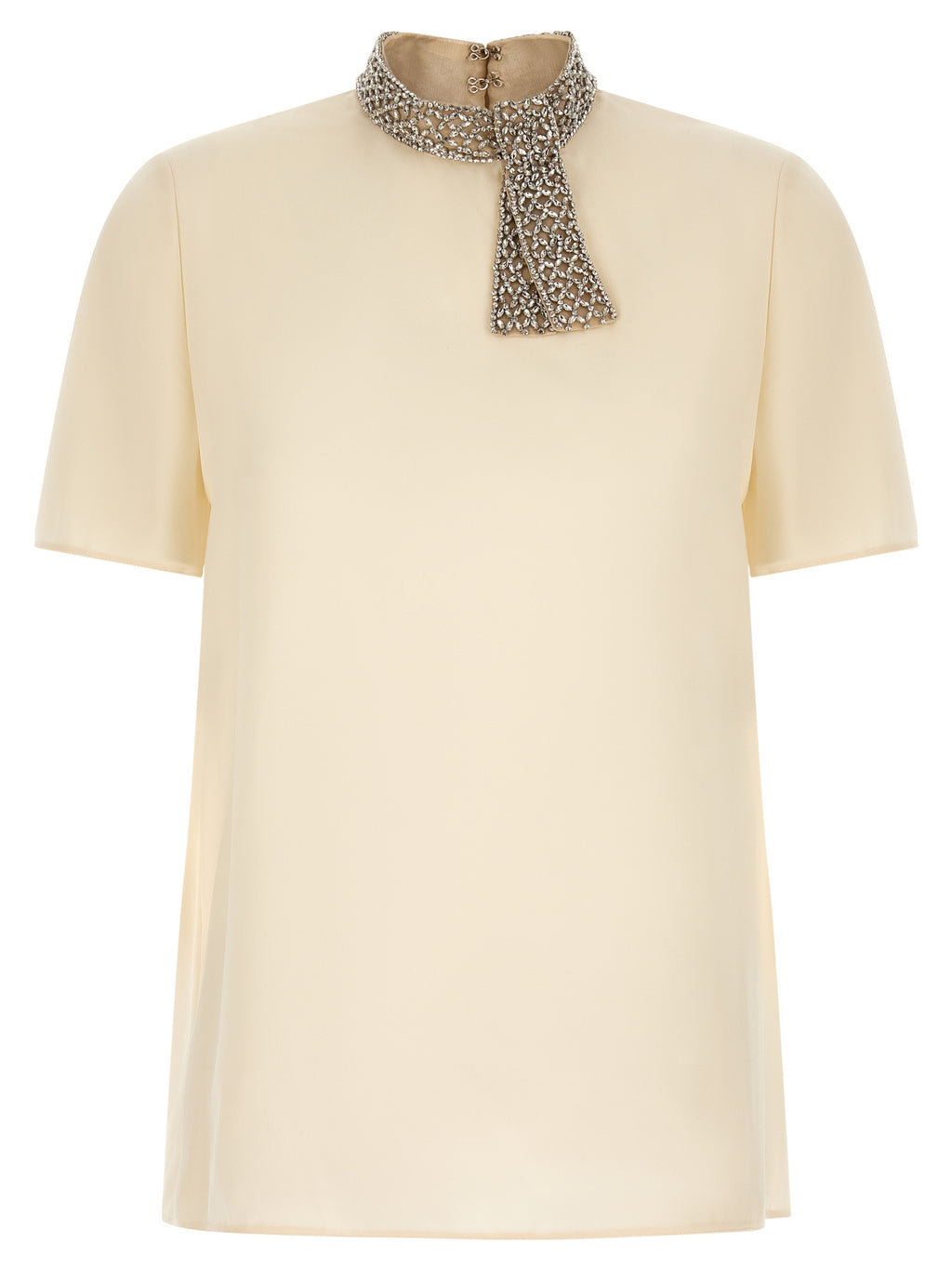 Valentino Garavani White Silk Tank Tops
