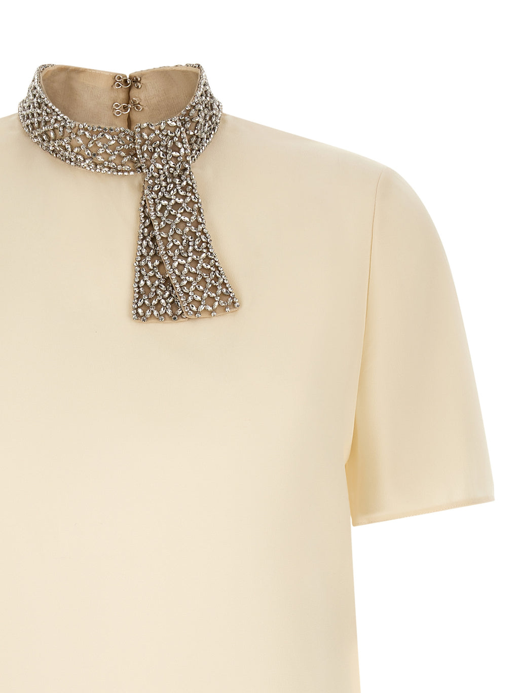 Valentino Garavani White Silk Tank Tops