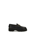 Valentino Garavani Black Calf Leather Bos Taurus Platform Loafers