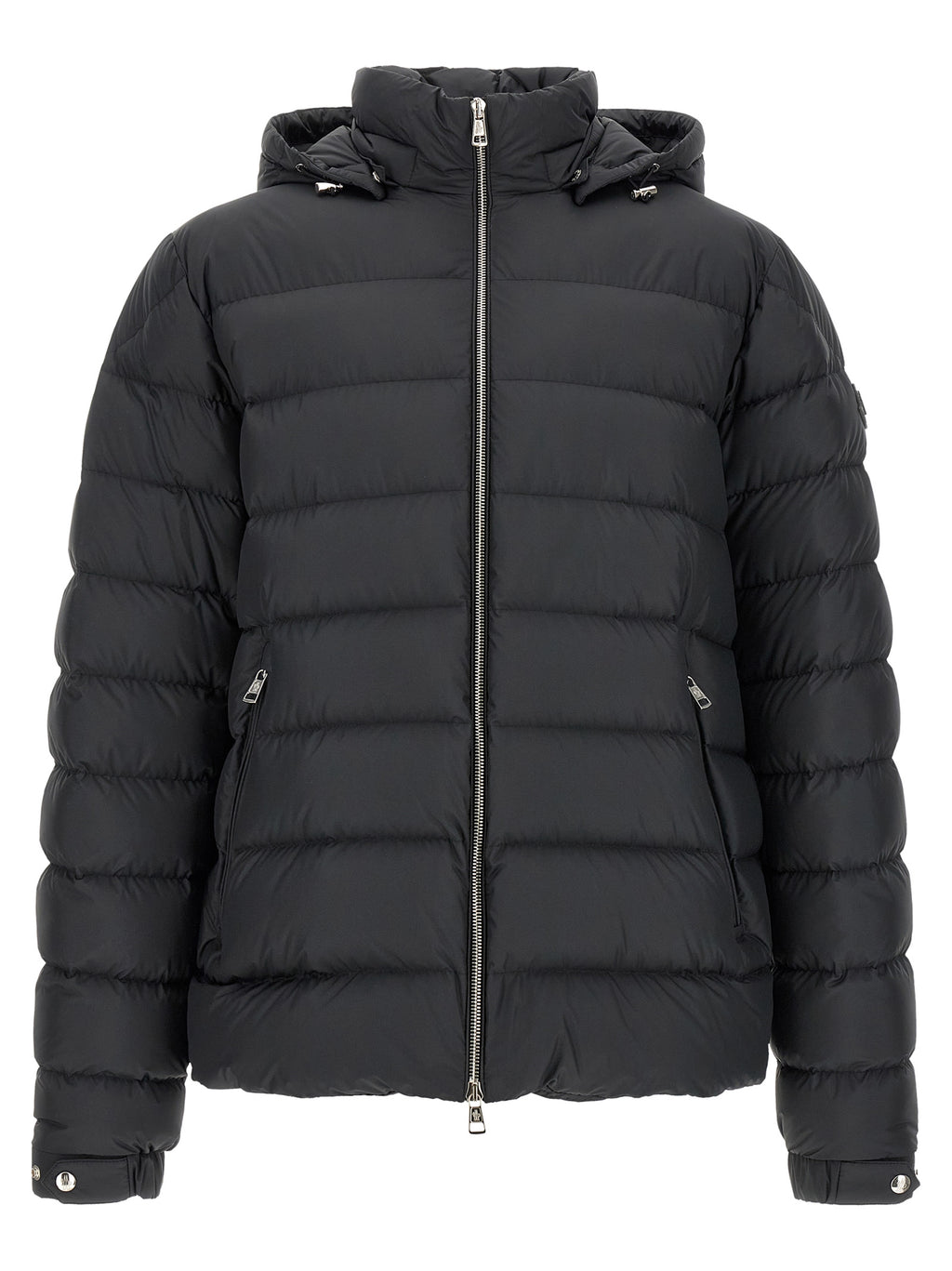 Moncler Black Polyester Full-Length Jacket
