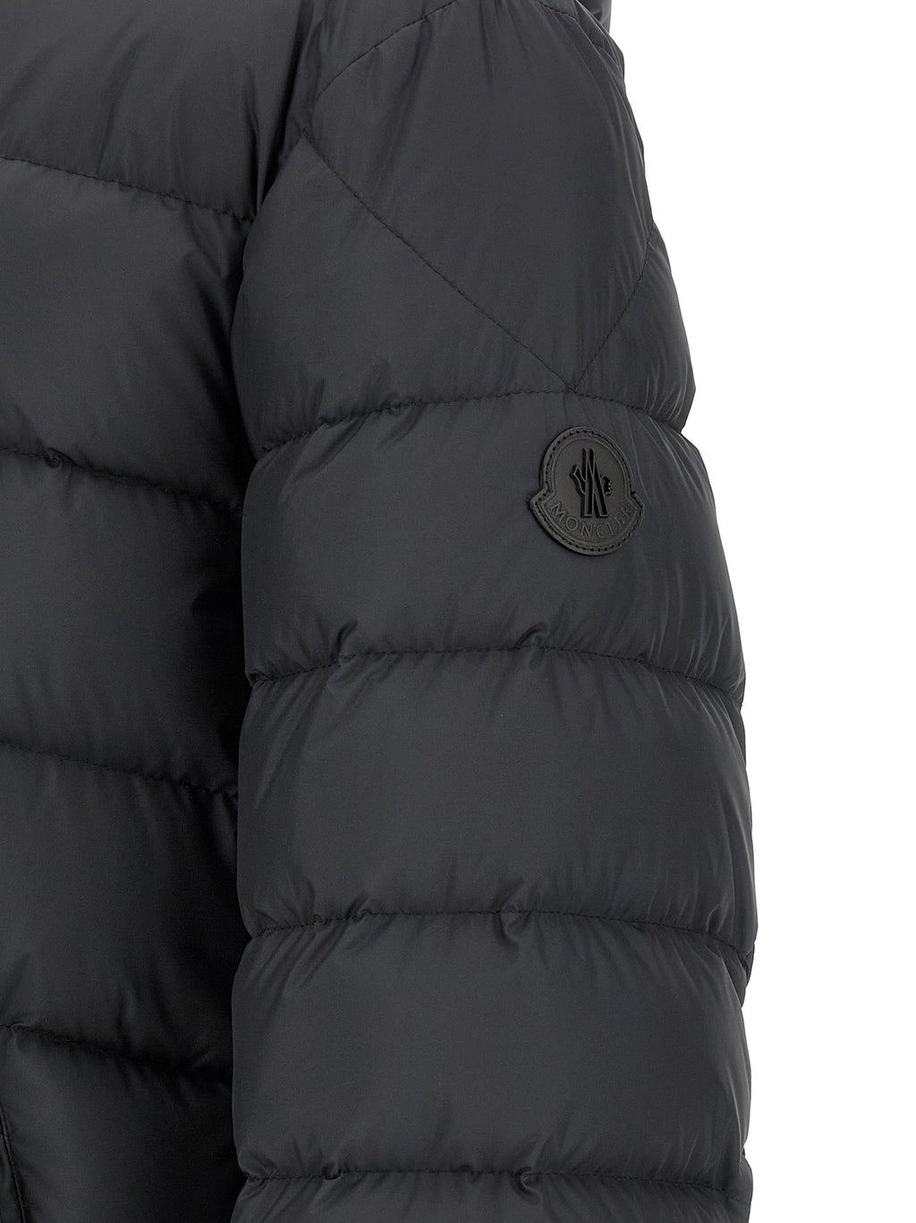 Moncler Black Polyester Full-Length Jacket