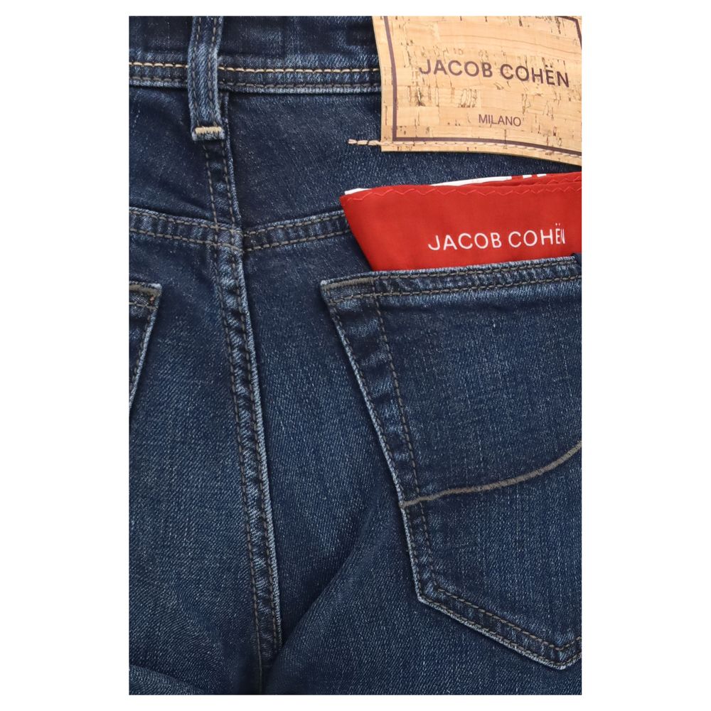 Jacob Cohen Blue Cotton Slim Fit Jeans