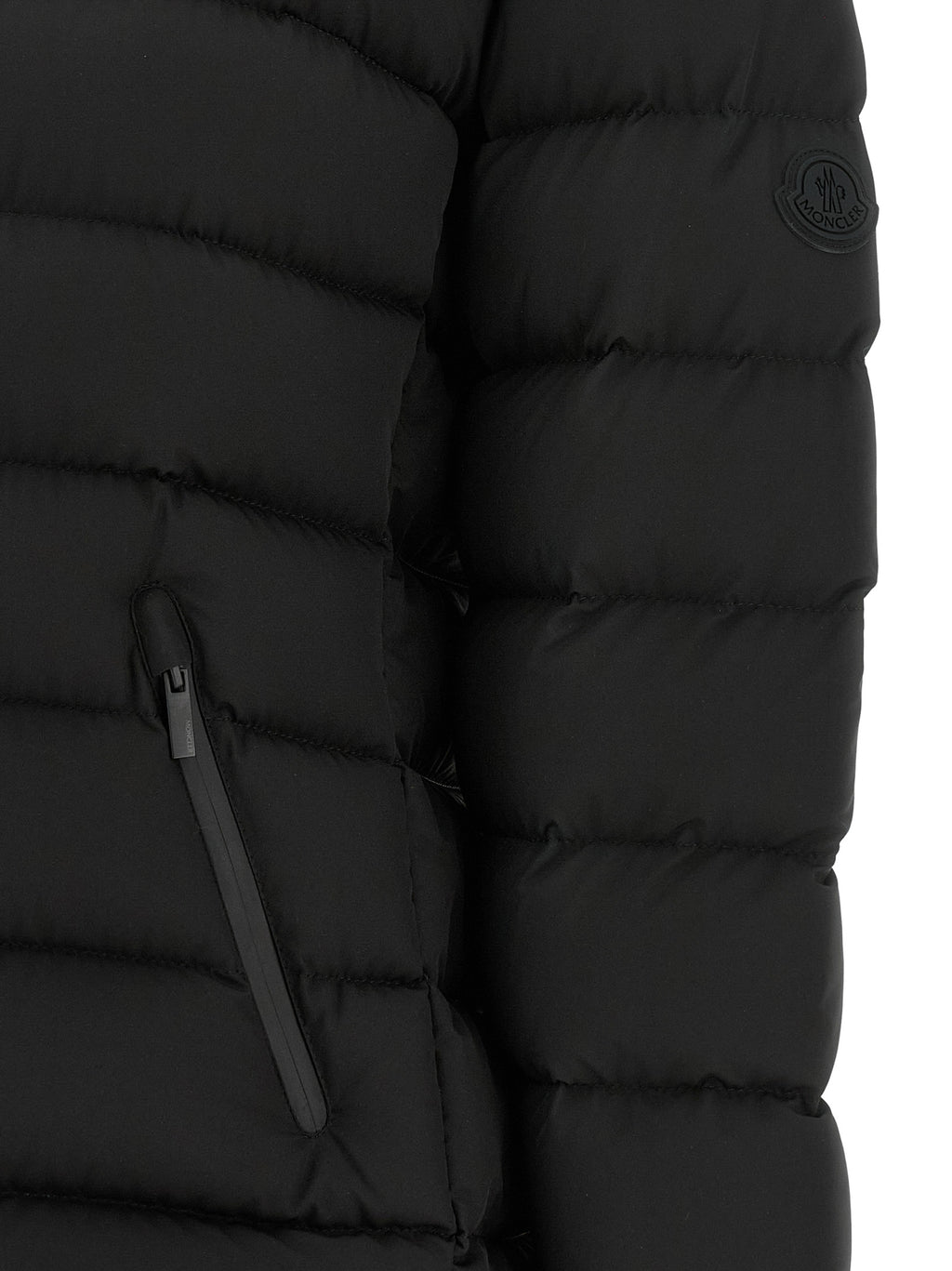 Moncler Black Polyester Full-Length Jacket