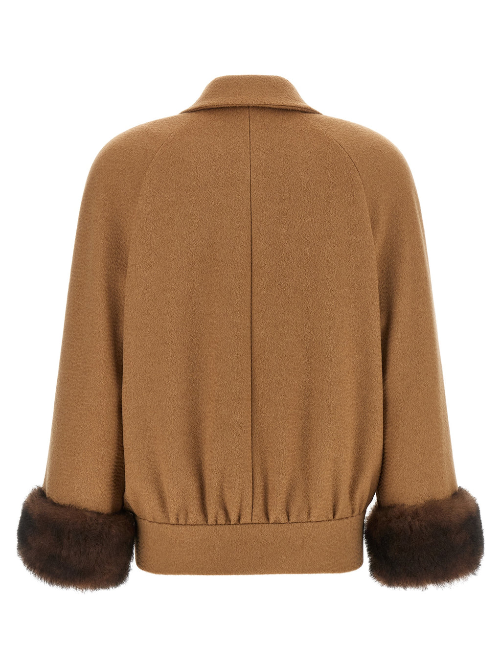 Valentino Garavani Brown Lamb Fur Bomber