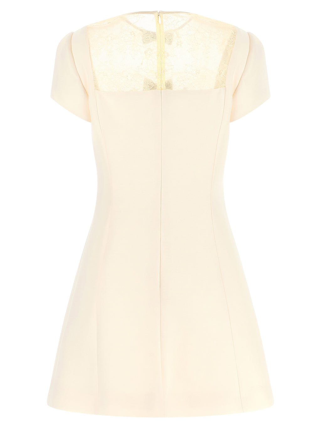 Valentino Garavani White Virgin Wool Short Dress