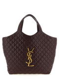 Saint Laurent Bordeaux Lamb Leather Tote Bag