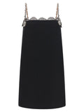 Valentino Garavani Black Virgin Wool Short Dress