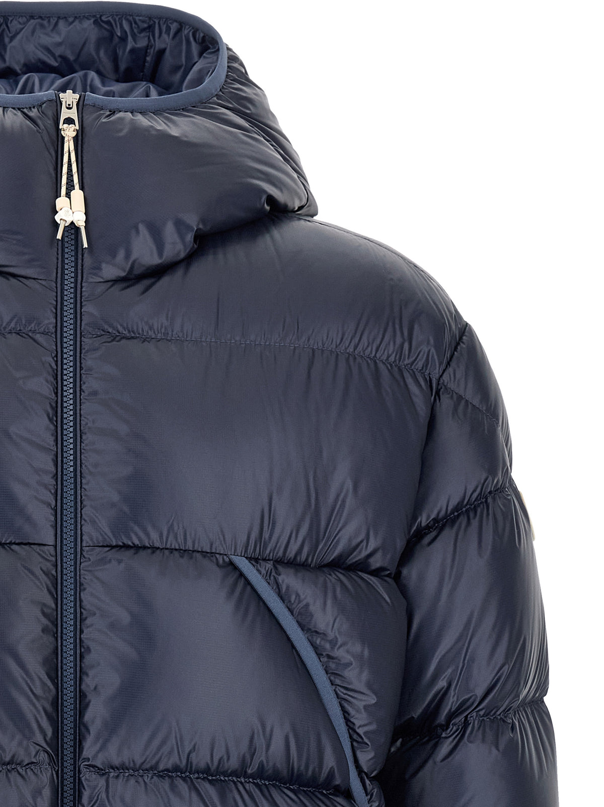 Moncler Blue Polyamide Full-Length Jacket