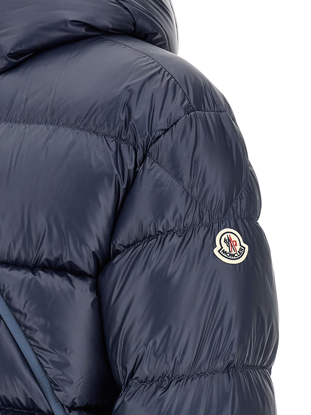 Moncler Blue Polyamide Full-Length Jacket
