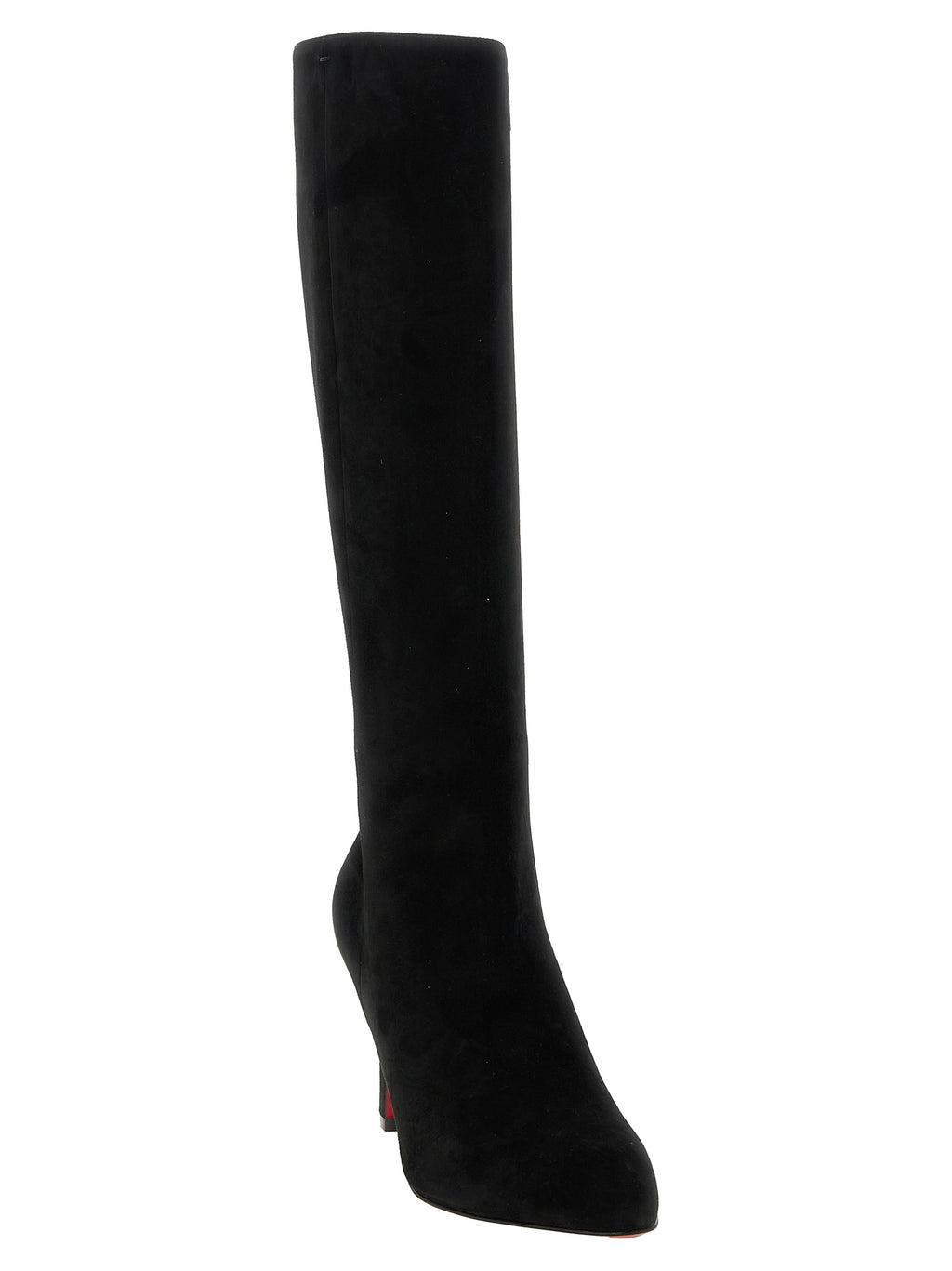 Christian Louboutin Black Calfskin Over The Knee