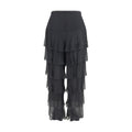 Valentino Garavani Black Silk Casual Pants