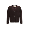 Valentino Garavani Brown Wool Oves Aries Cardigan