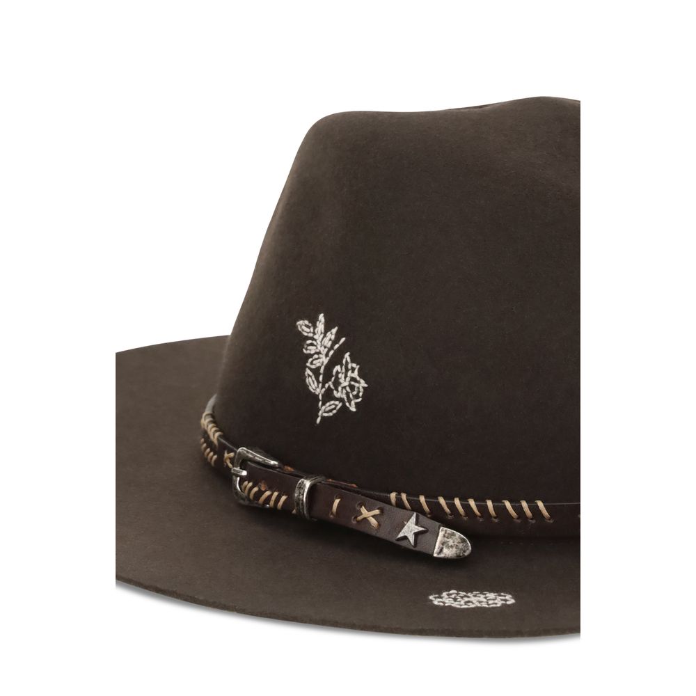 Golden Goose Brown Wool Oves Aries Fedora