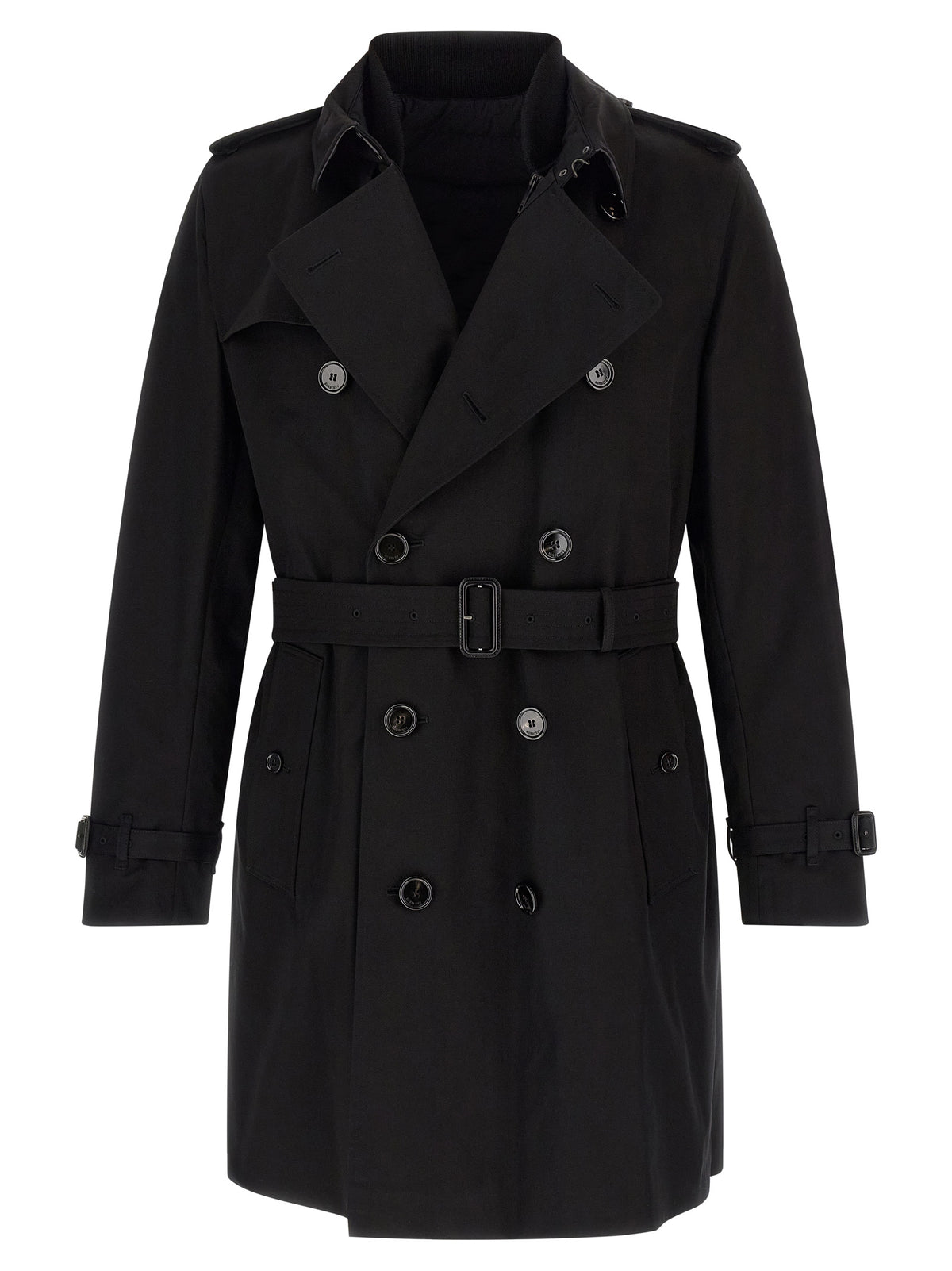 Burberry Black Cotton Coat
