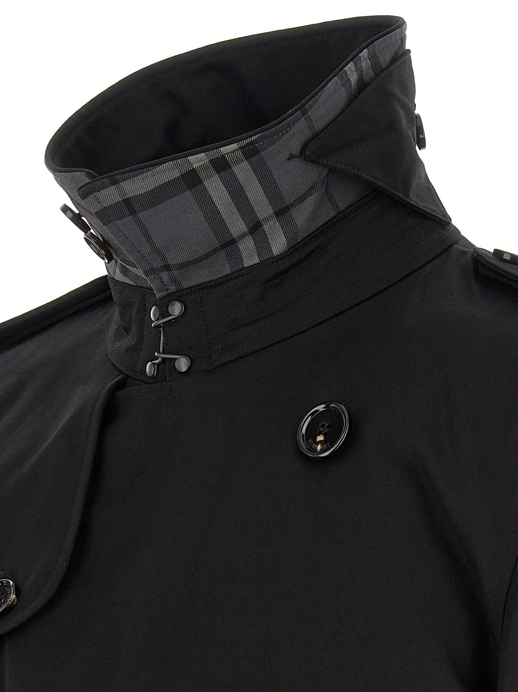 Burberry Black Cotton Coat