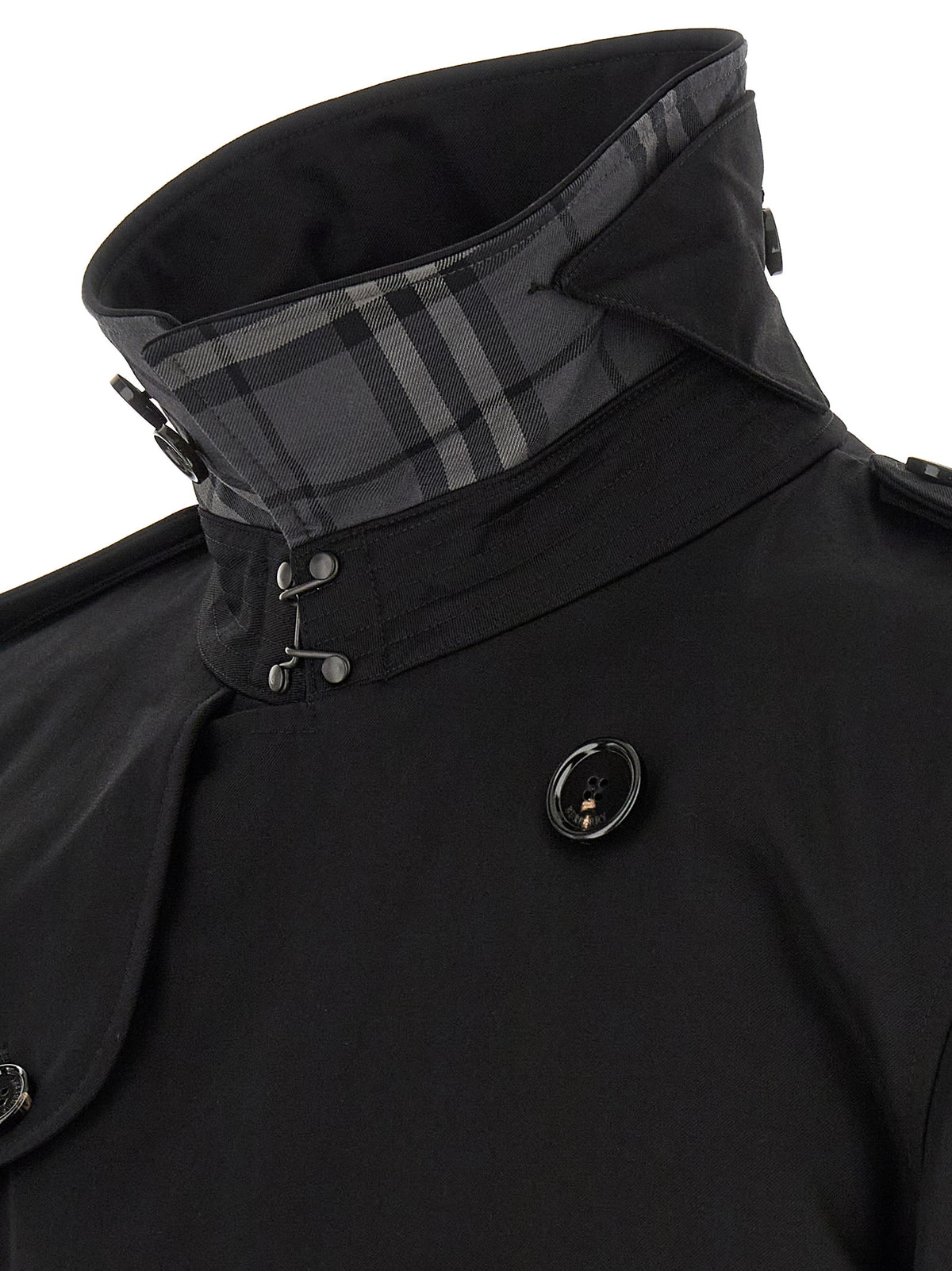 Burberry Black Cotton Coat
