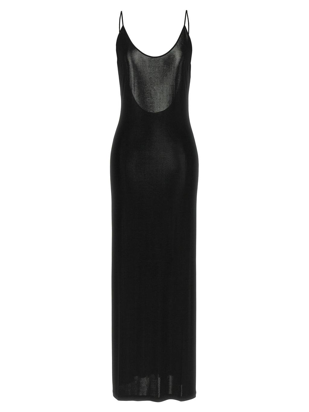 Saint Laurent Black Viscose Long Dress