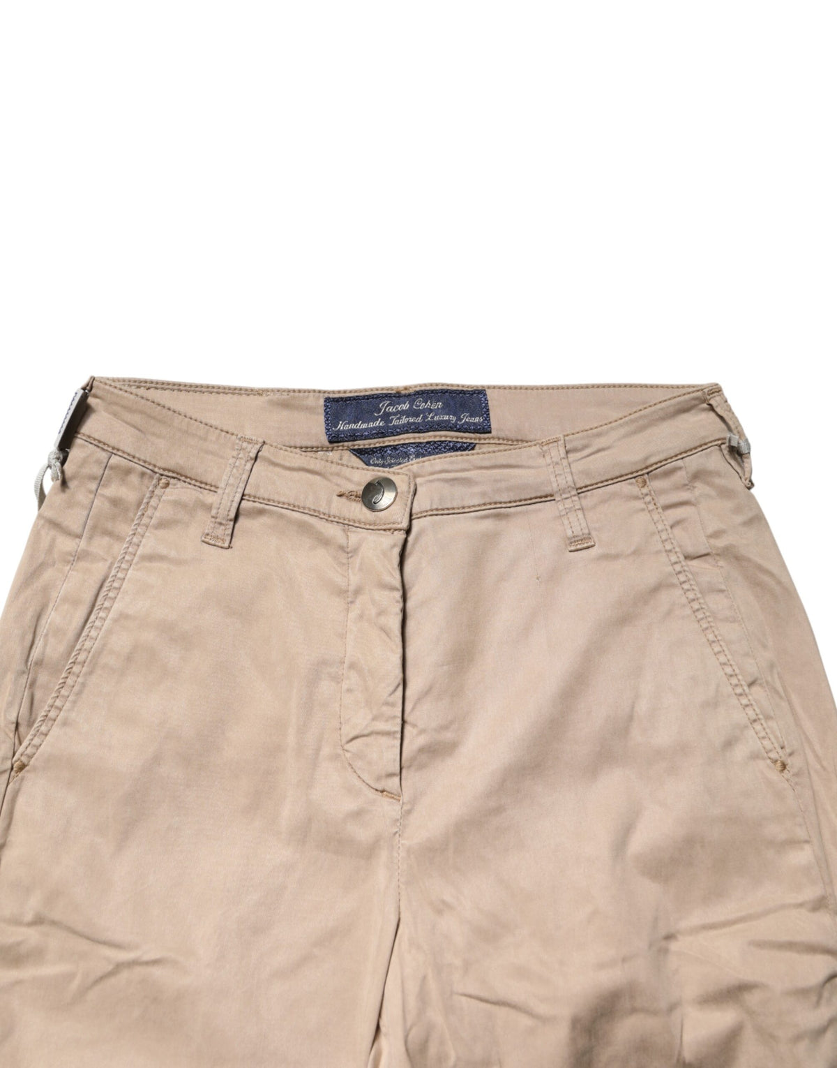 Jacob Cohen Beige Lyocell Skinny High Waist Chino Casual Pants